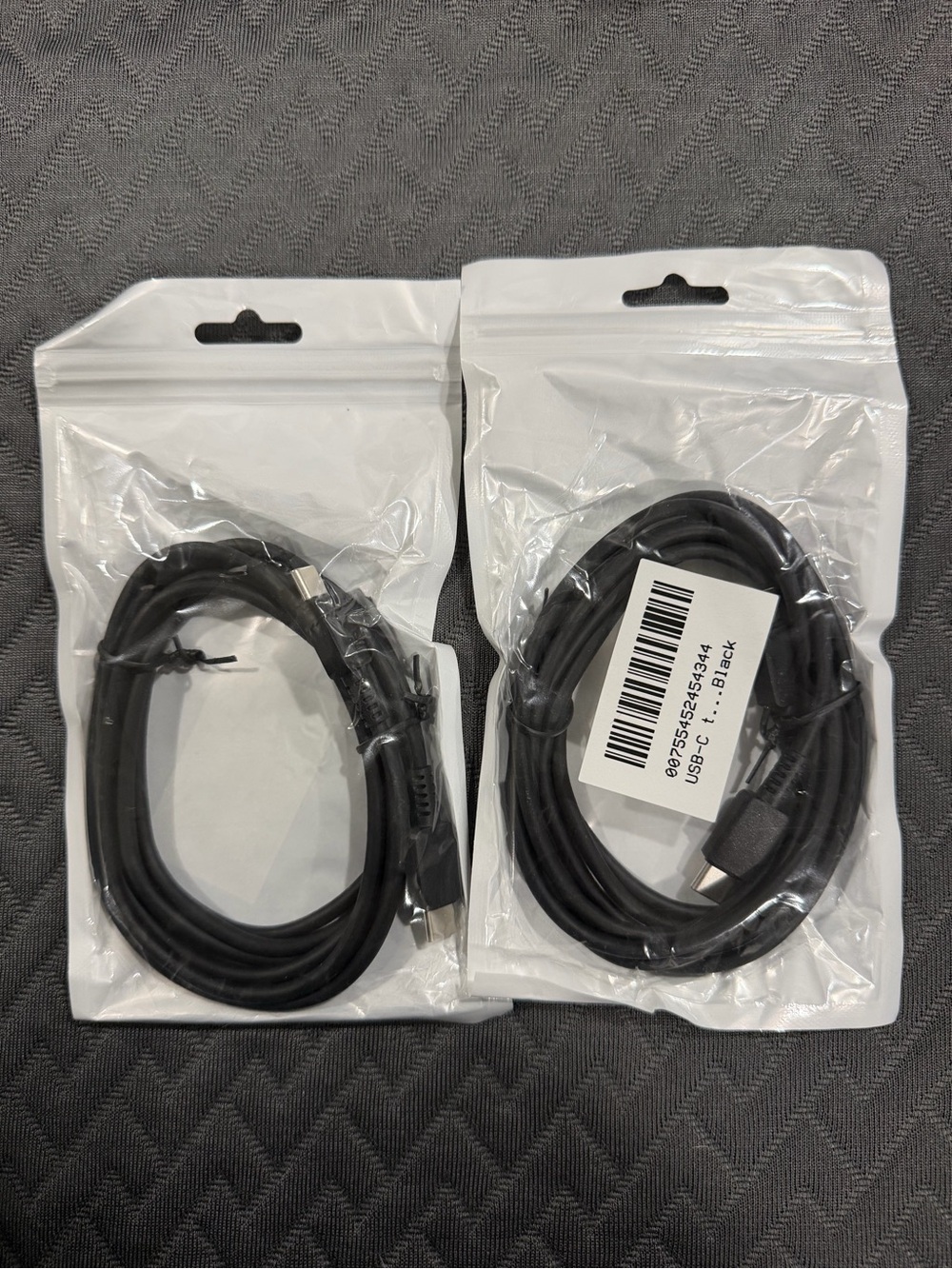 TWO (2) USB-C Charging & Data Cable - Black